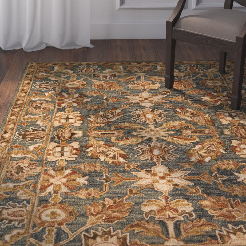 Astoria Grand Watertown Oriental Hand Hooked Wool Brown Area Rug Wayfair